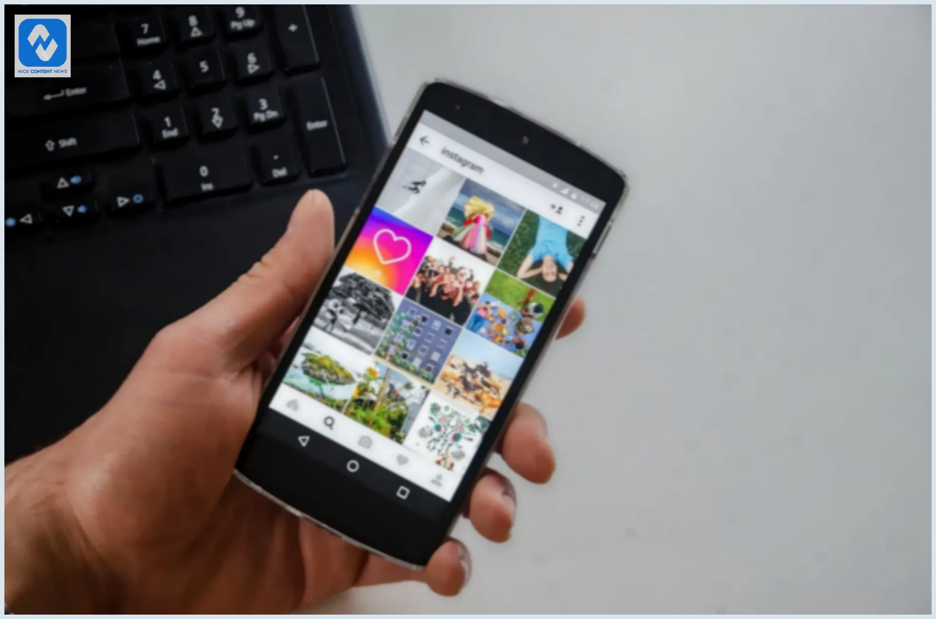 Como recuperar fotos apagadas do Instagram Celular com a galeria de fotos do Instagram aberta